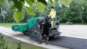 Vögele’s next-generation mini road paver is ideal for narrow paving projects